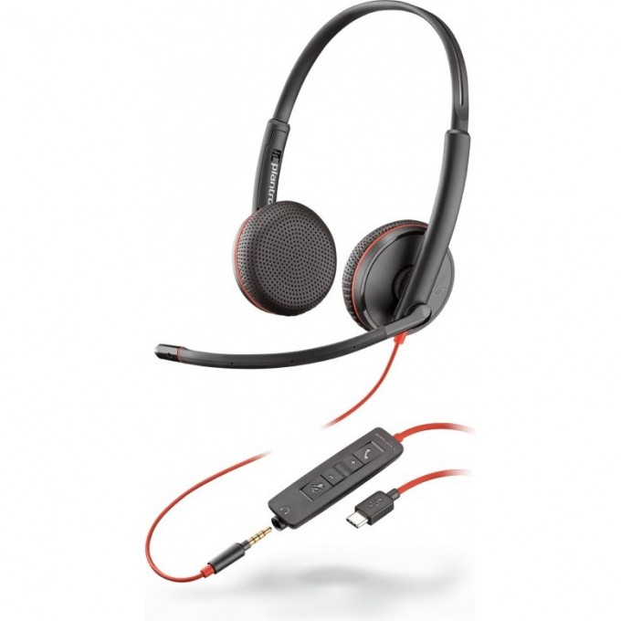 Гарнитура для компьютера USB-C PLANTRONICS BLACKWIRE C3225-C 209751-201 Гарнитура для компьютера USB-C PLANTRONICS BLACKWIRE C3225-C 209751-201