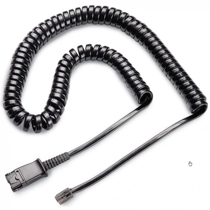 Витой шнур PLANTRONICS POLY с QD для подключения гарнитур Н-серии к телефону PL-U10P/Spare Витой шнур PLANTRONICS POLY с QD для подключения гарнитур Н-серии к телефону PL-U10P/Spare
